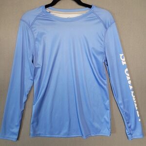 World Wide Sportsman Fishing Shirt Mens Blue Long Sleeve Size S